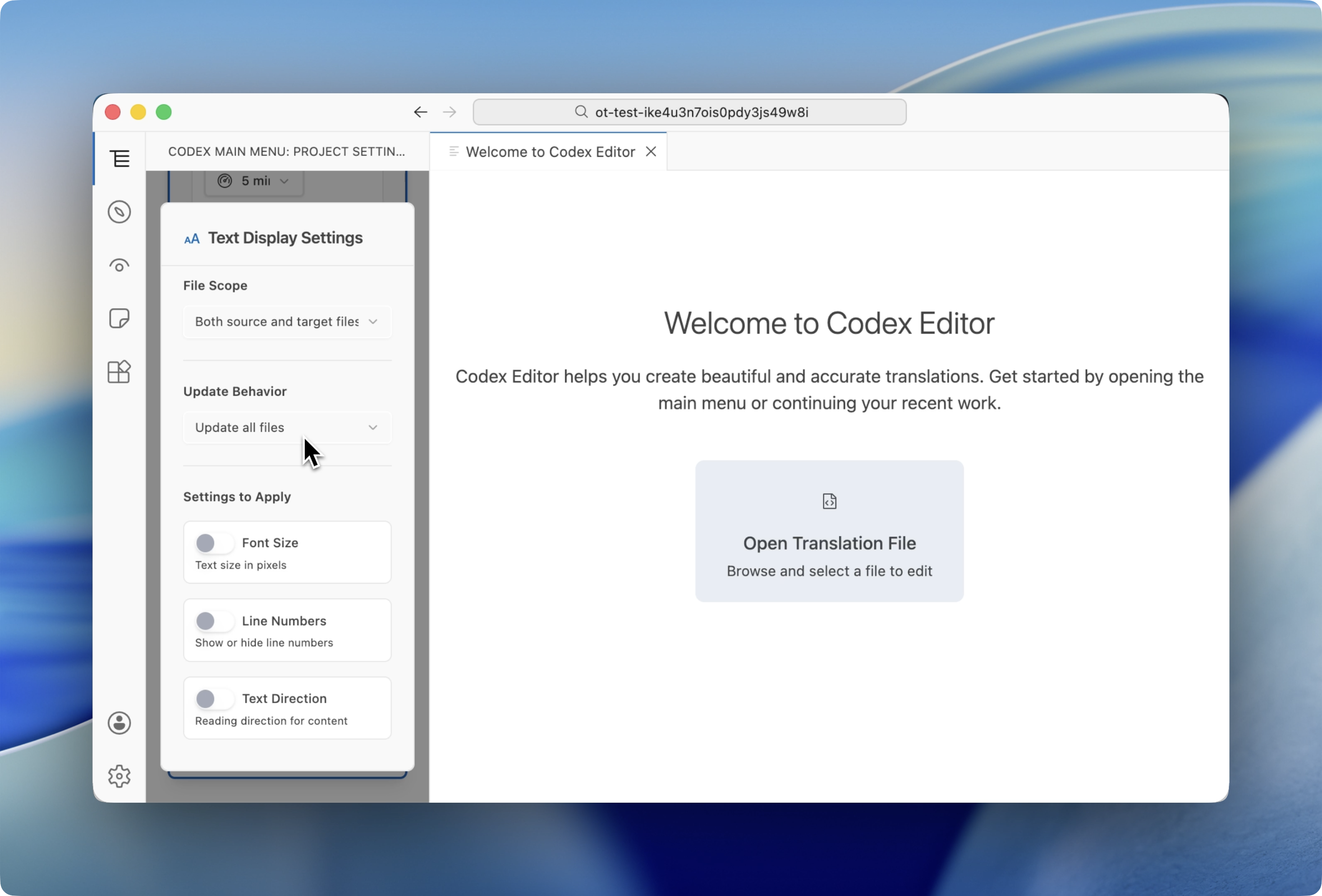 display settings